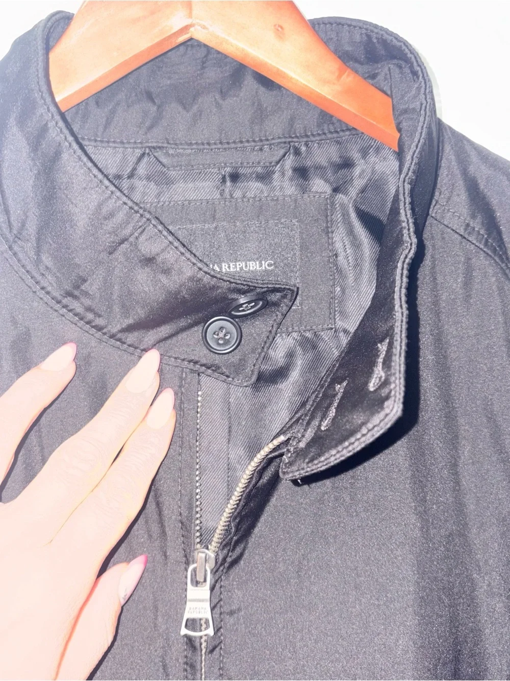Banana Republic Men’s Black Zip-Front Jacket size XL